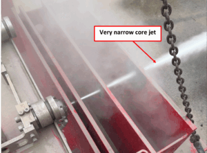 Teststation Multistring conductor waterjet cutting