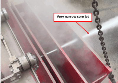 Teststation Multistring conductor waterjet cutting