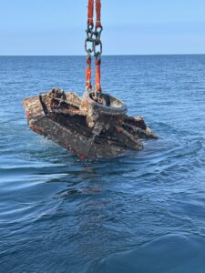 The mud mat along with the pile appears on the surface after more than 40 years