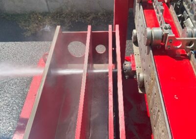 Teststation Multistring conductor waterjet cutting